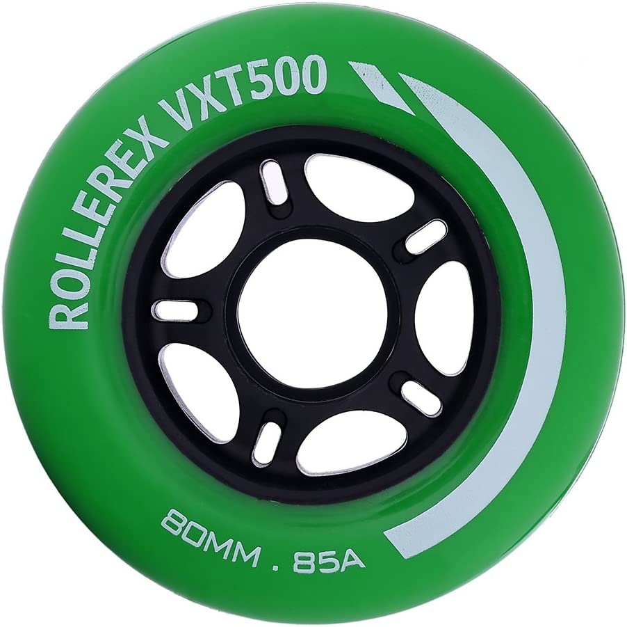 Pack of 8 Inline Skate Wheels, Color: Turf Green