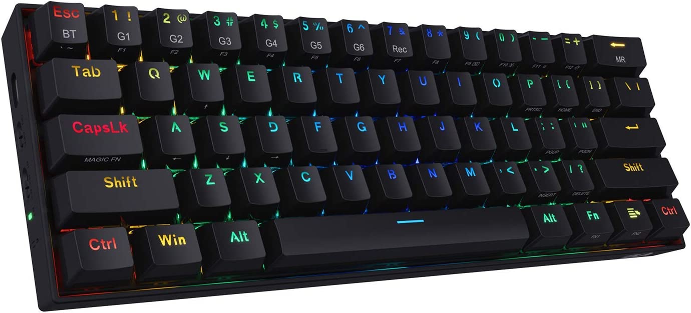 K530 60% Compact RGB Wireless Mechanical Keyboard, 61, Black