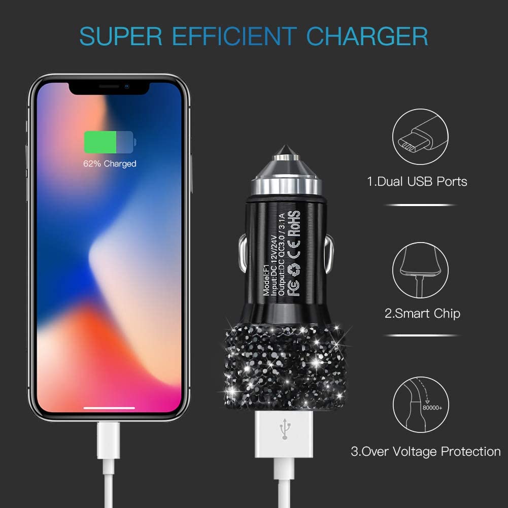 Bright Dual USB Quick Charge 3.0 Car Charger