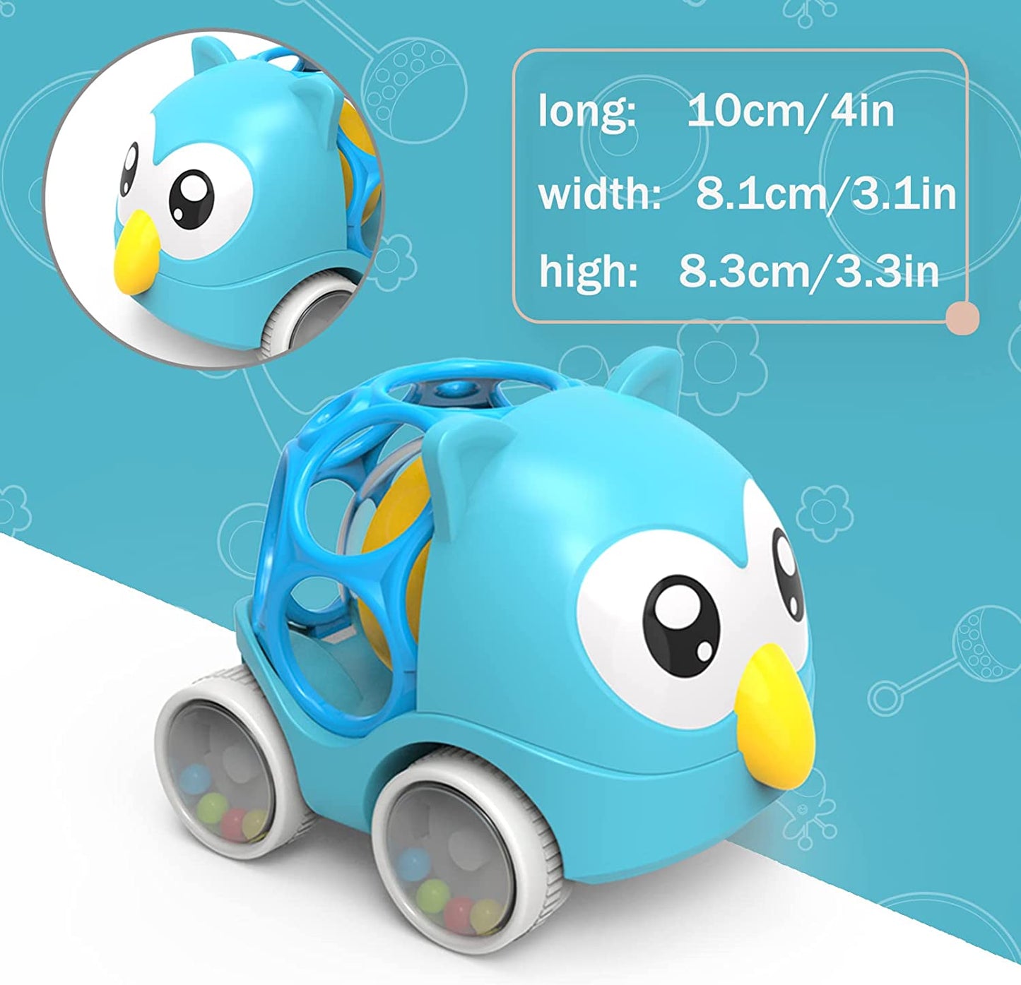 Rubber Toy, Style: soft car for toddlers