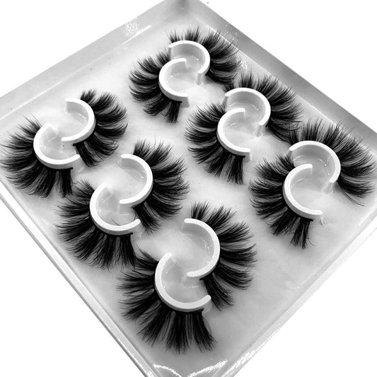 6 Pairs Natural Synthetic 3D Fluffy False Eyelashes (MDF-14)