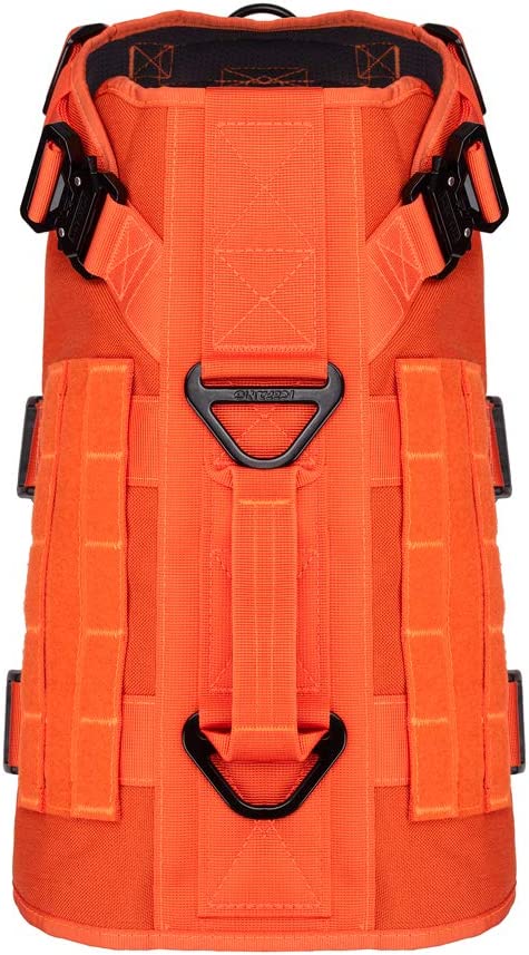 Tactical Dog Harness 6X 3/4 Body Coverage Color :Safety Orange