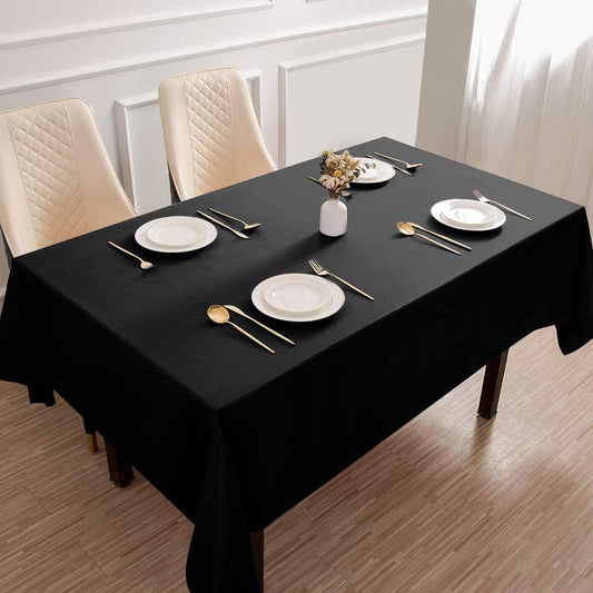 Rectangular Tablecloth, 90" x 156" (Color: Black)