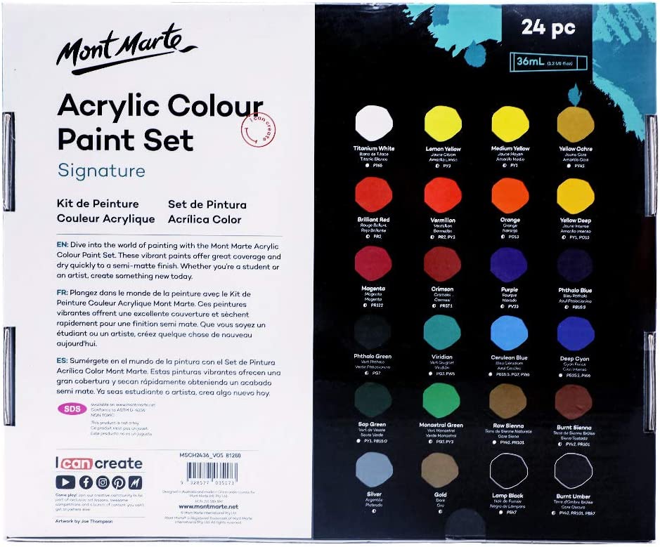 Acrylic Paint Set 24 Colors