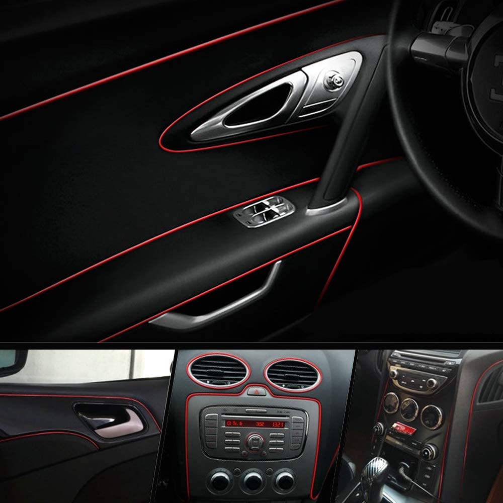 Car Interior Moulding Trim, 3D, Color: Red, 5-Meters