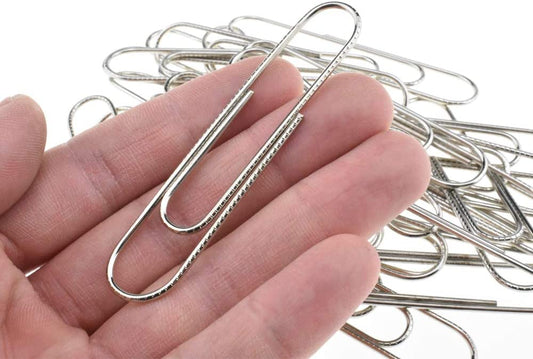 Heavy Duty Extra Large Non-Slip Paper Clips 3" Length - 40 Pack