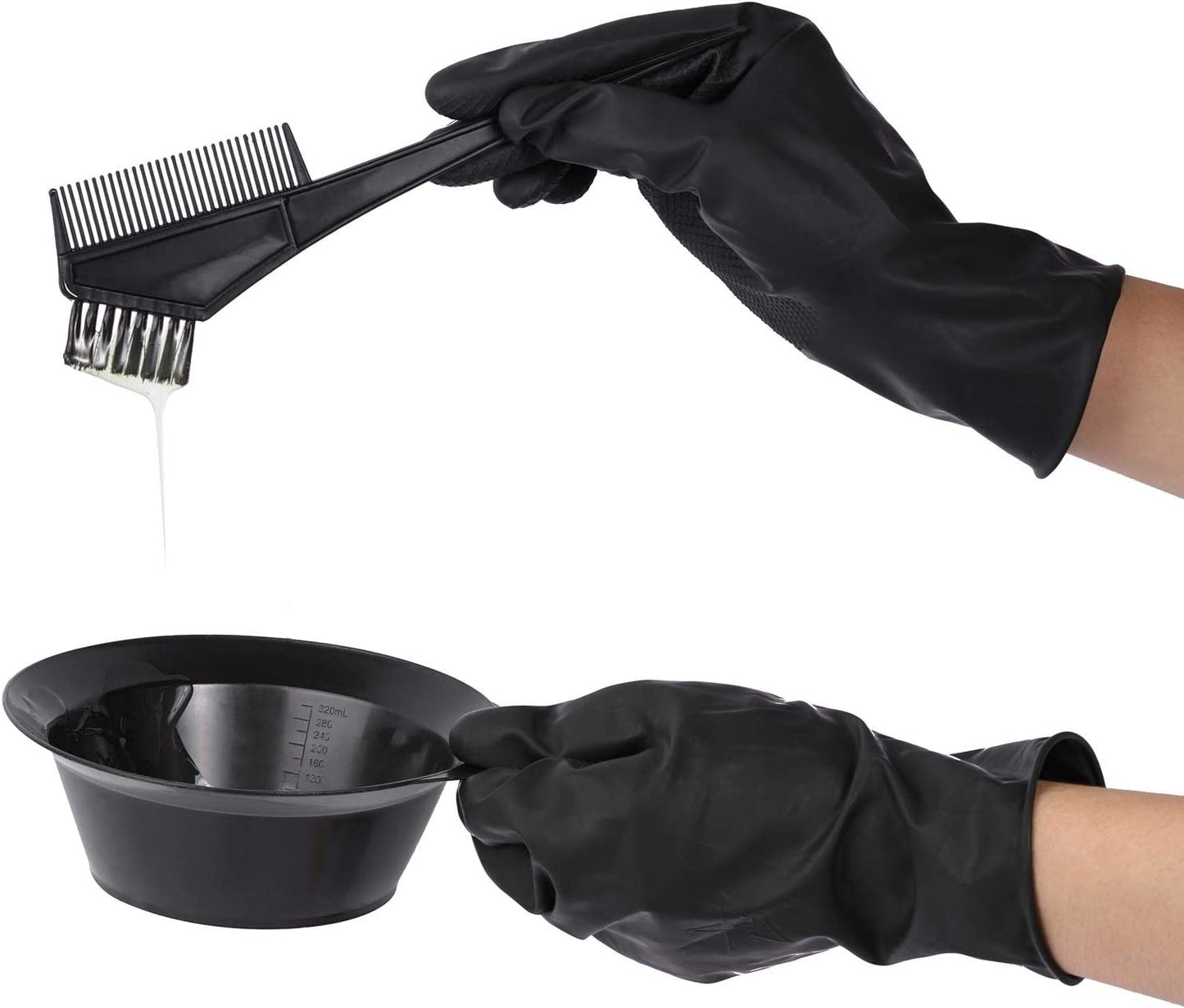 Hair Dye/Bleach Bowl and Brush Set, 40-Pack