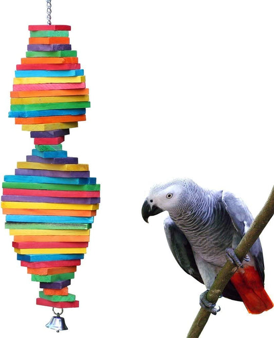 Large and Medium Bird Chewing Toy - Rainbow