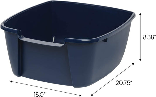 Large corner litter box with scoop (JUmbo/Navy)