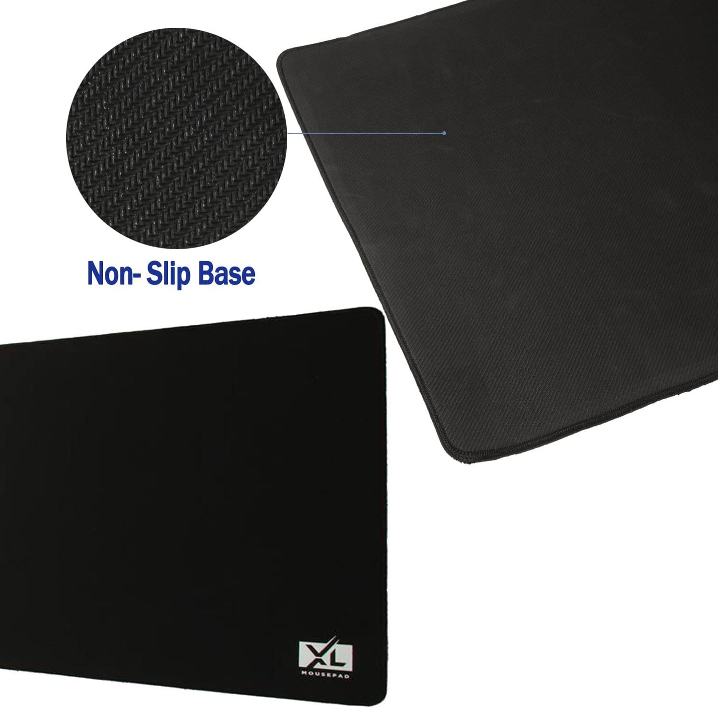 2XL Full Desk Mouse Pad (Black, 2XL, 36''x18'')