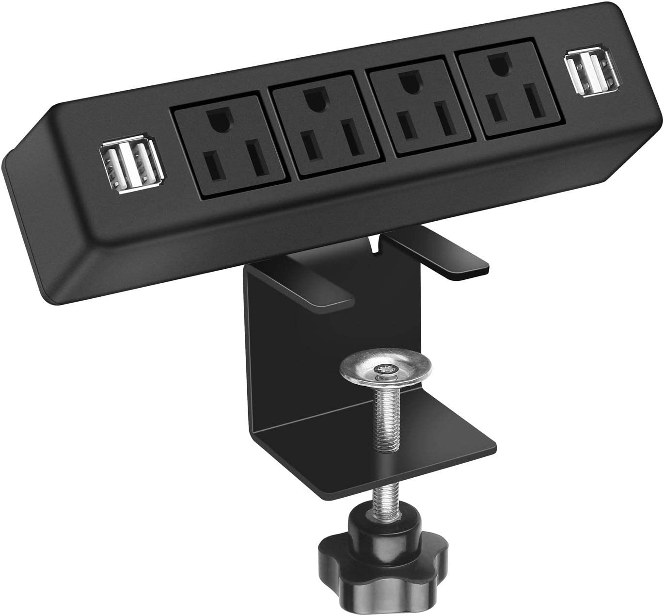 Desk Clamp Power Strip with 4 USB Ports