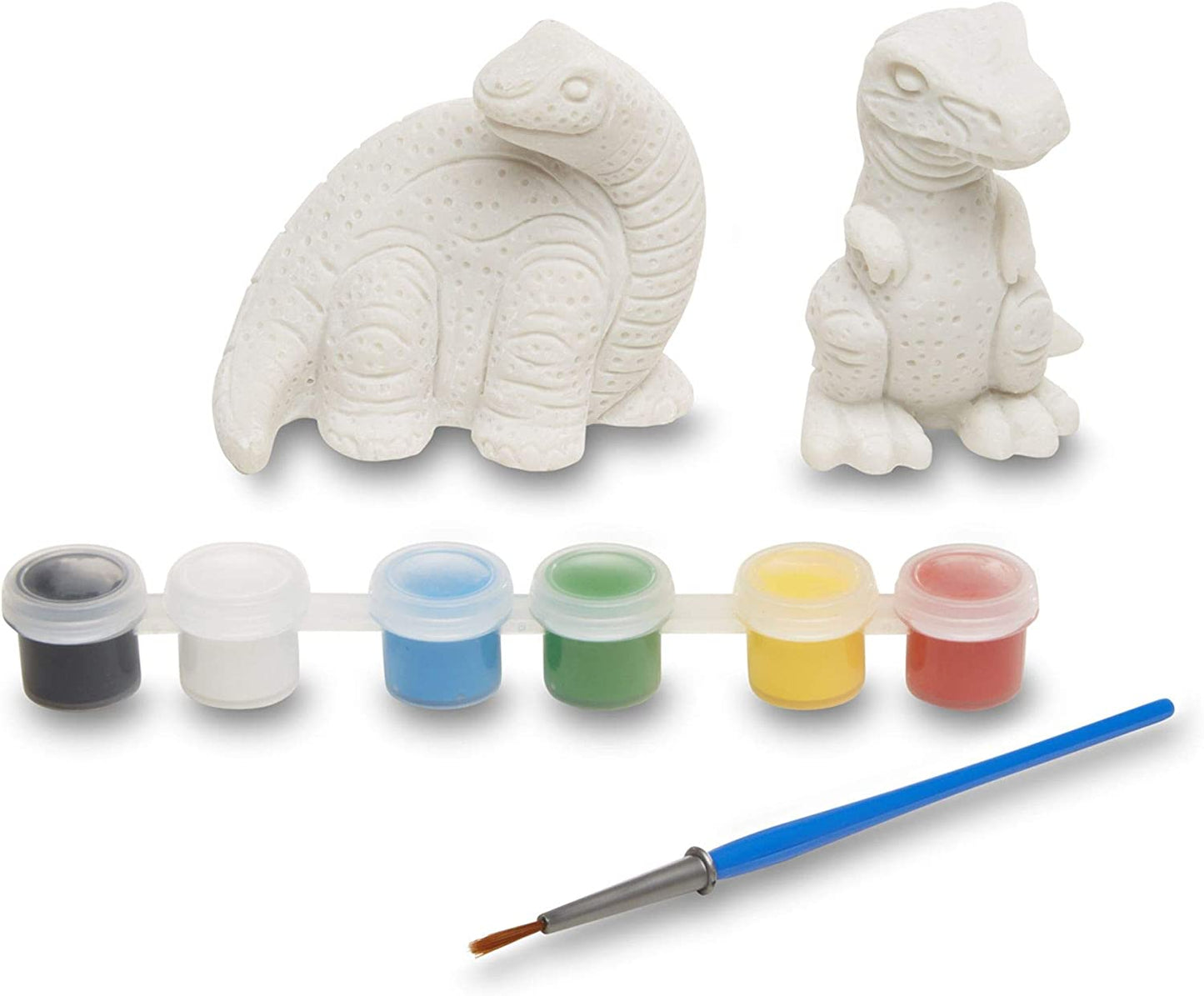 Dinosaur Figures Craft Kit, 2 Figures, 6 Paints, 3.7 x 4.7 x 6.7