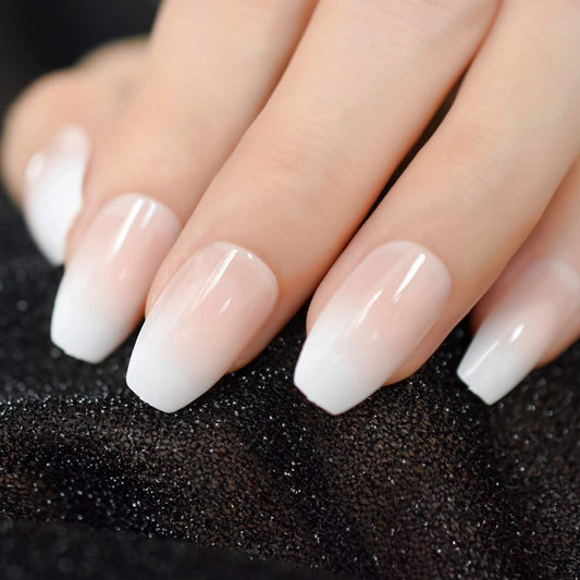 False Nails Full Nails, (white and pink), Color: Z982