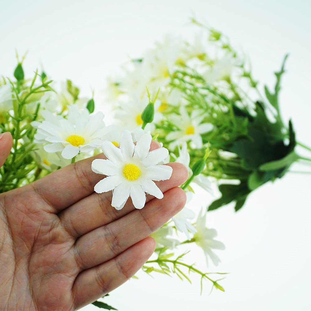 Silk White Artificial Daisy Bouquet