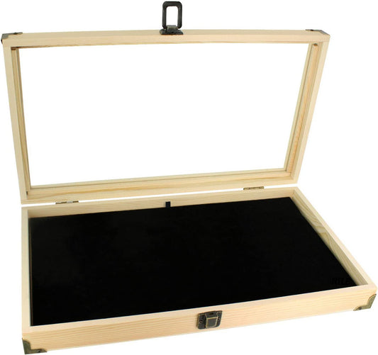 "medals" Display Case Storage Box , natural metal corner