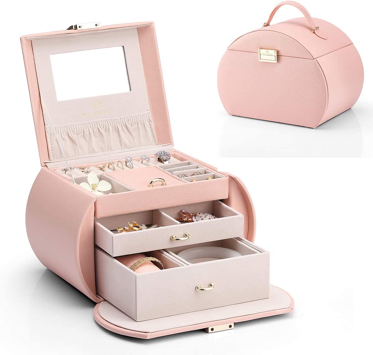 Dutch Design Team Princess Style Jewelry Box,(Pink)