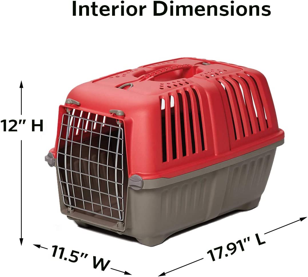 Travel Pet Carrier,17.91L x 11.5W x 12H Inches red color