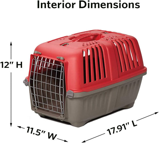 Travel Pet Carrier,17.91L x 11.5W x 12H Inches red color