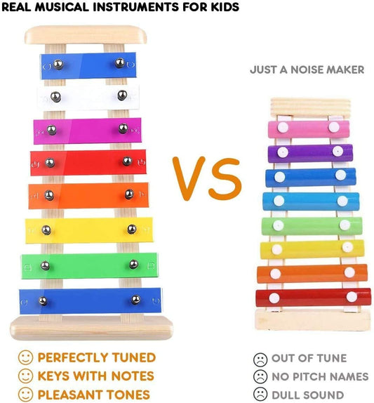 professional musical instrument set for kids, color: rainbow