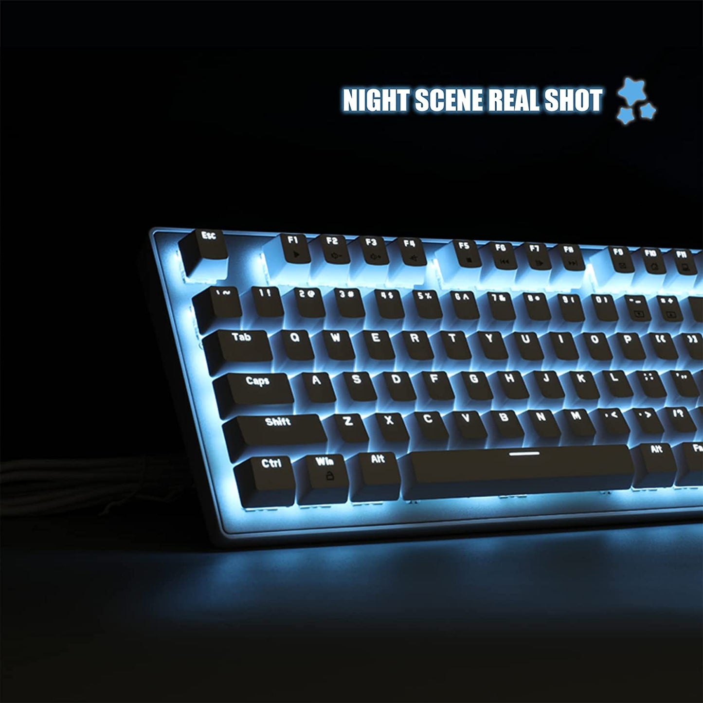 Wired Backlit Mechanical Keyboard, White