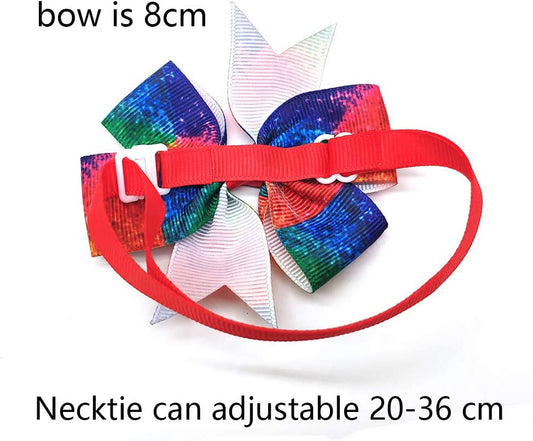 3.2" pet friendly collar, Rainbow pinwheel