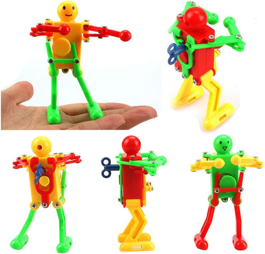 5 Pieces Wind Up Mini Robots Toy