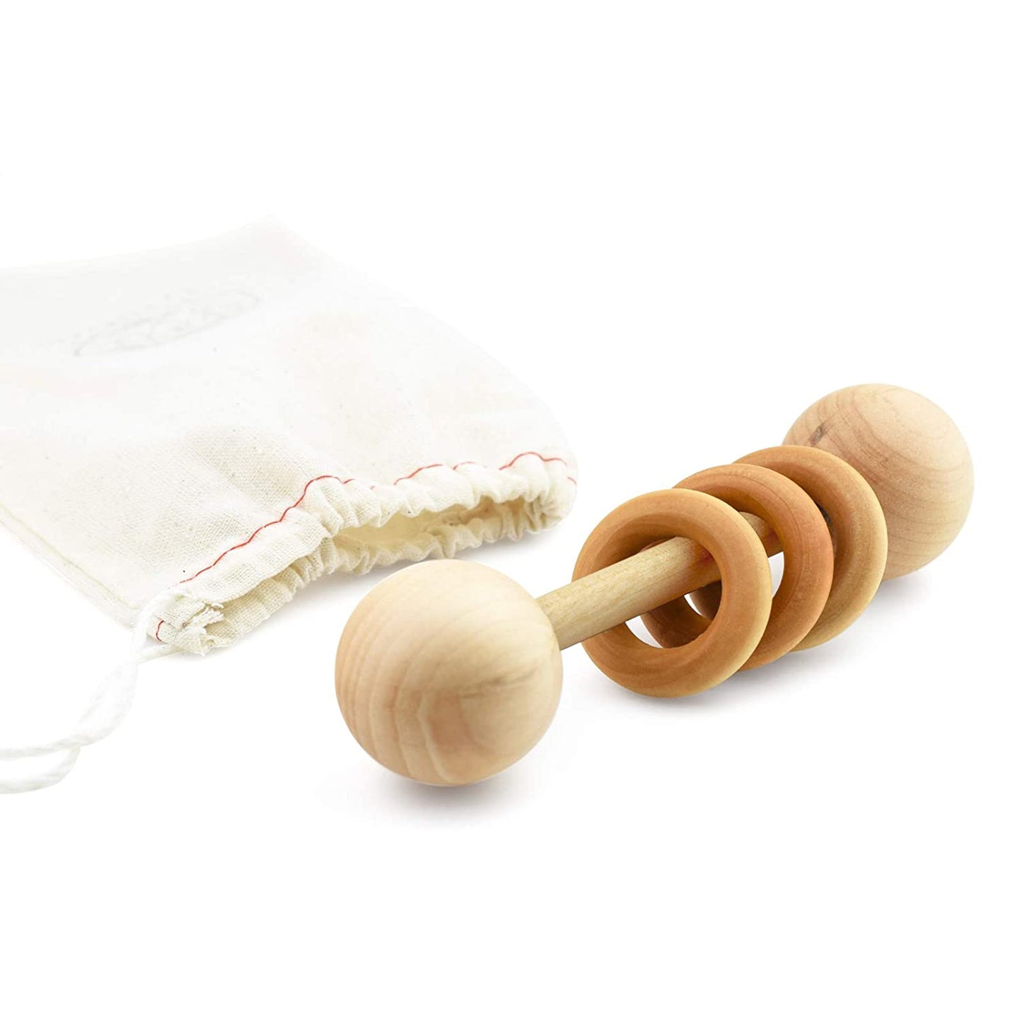 Wooden Baby Teether, 1.7x1.7x5 Inches, (Natural)