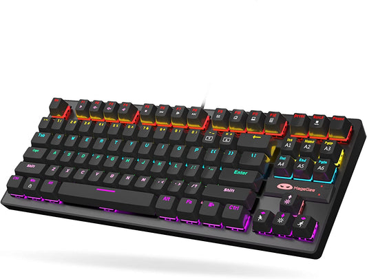 Wired Backlit Mechanical Keyboard, Black&Colorful