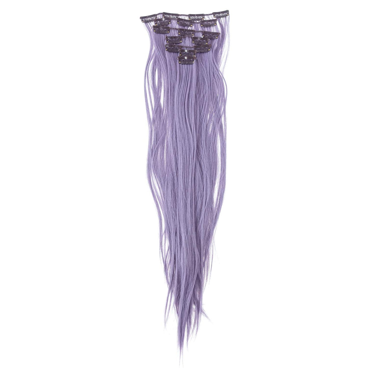 7 Pieces Hair Extensions, (22 Inch Straight, Lavender)