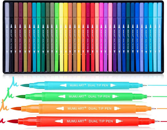 35 Dual Marker Pens for Adult Coloring Book