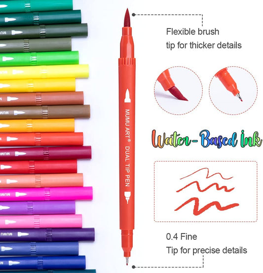 35 Dual Marker Pens for Adult Coloring Book