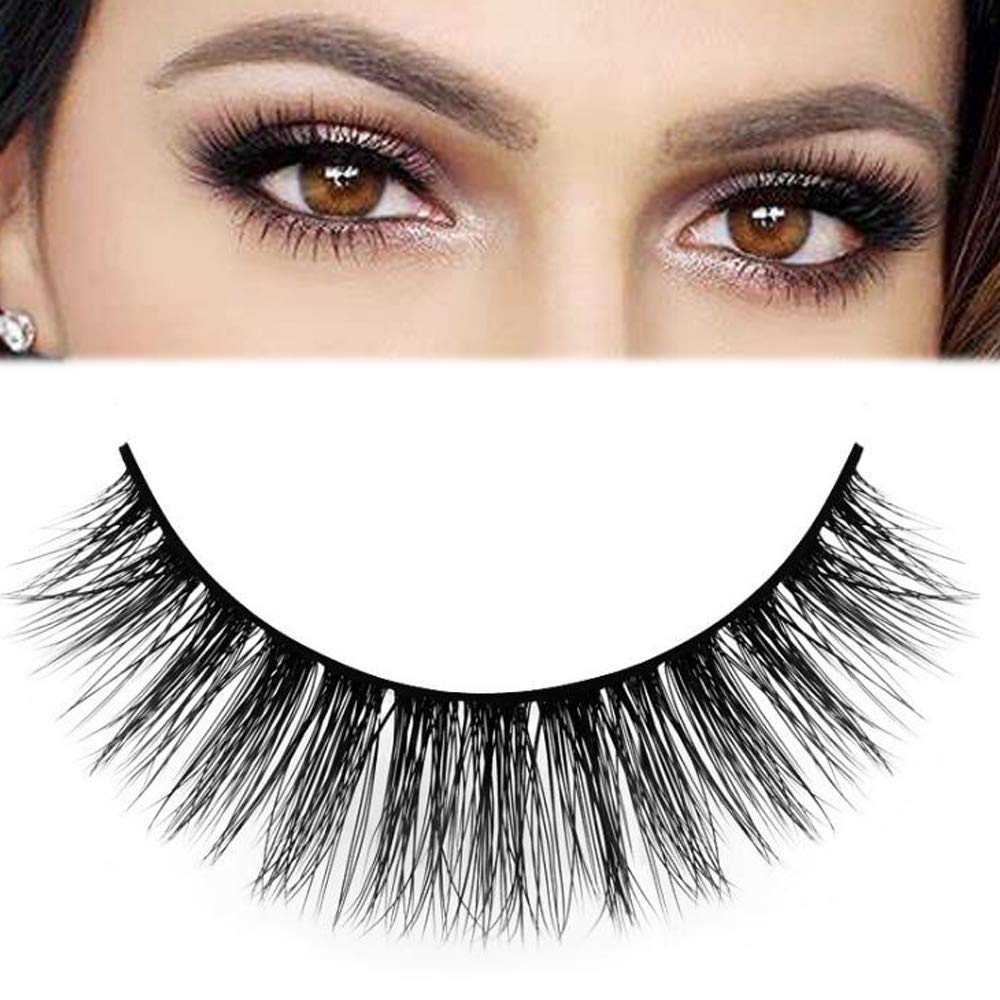 10 Natural, Reusable False Eyelashes (Short Thick Lashes)