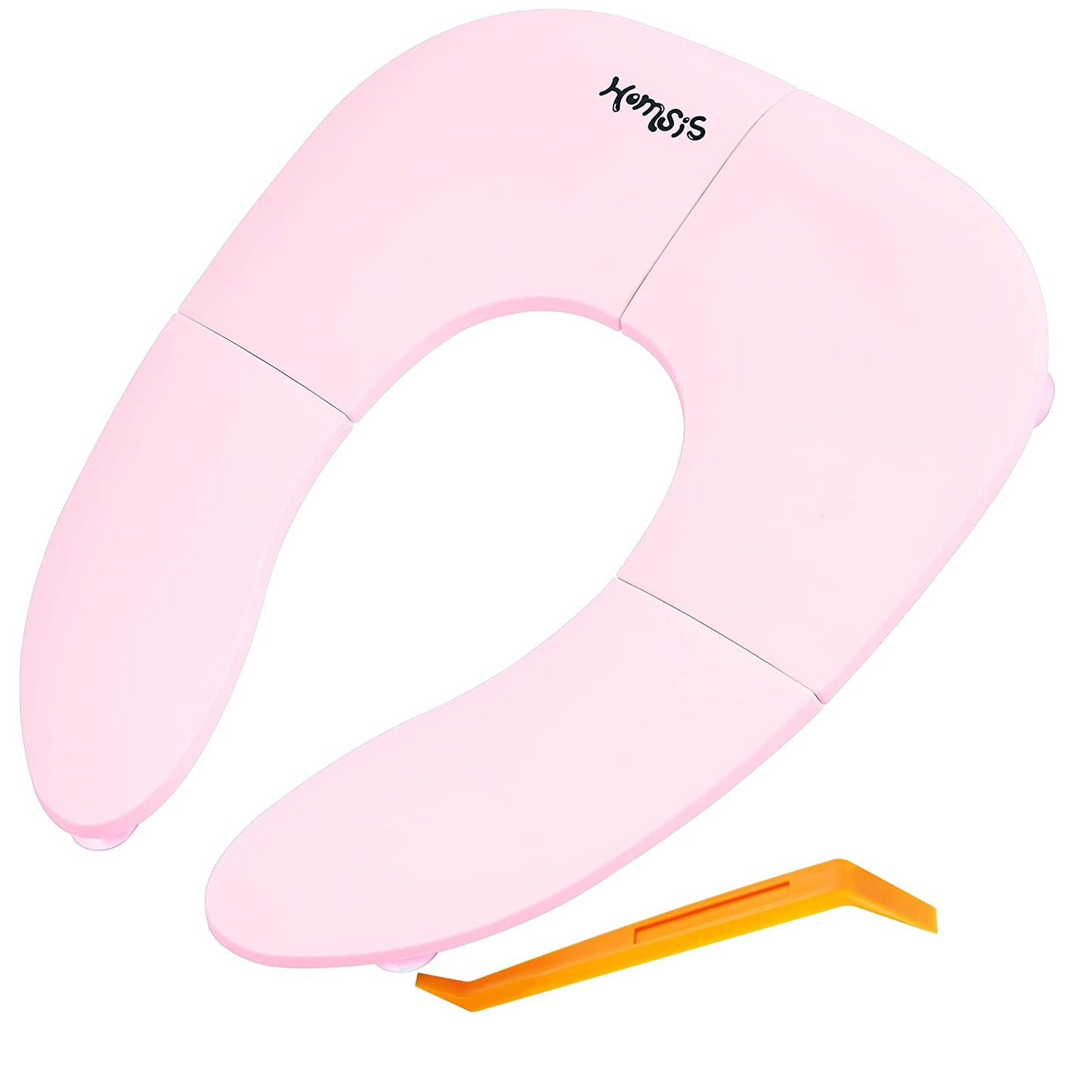 Round and oval folding toilet seat for babies, Colour: Pink