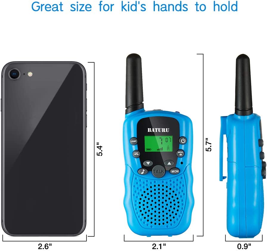 Walkie Talkie for Kids Toys (3 Pack) Blue Pink Yellow