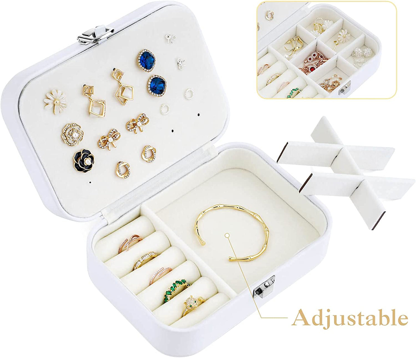 Travel Jewelry Box, ‎7.6 x 6.1 x 2.44 inches