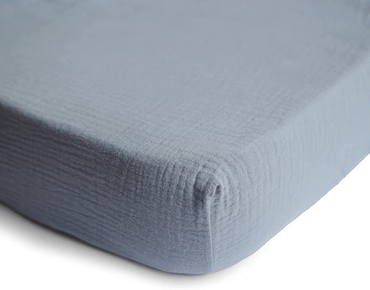 Muslin Fitted Sheet, 28"x52", (Grey)