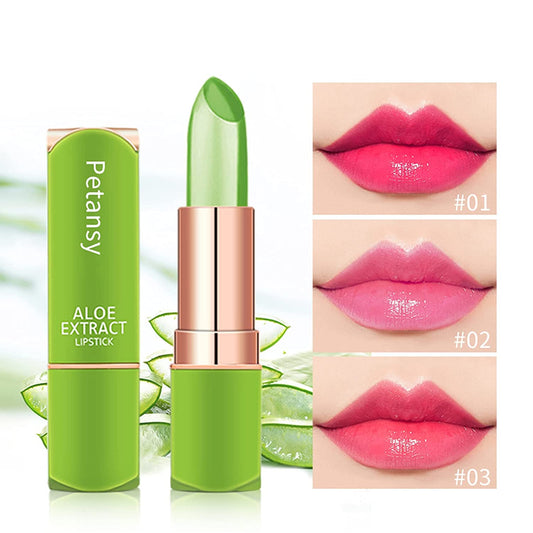 3 packs aloe vera lip moisturizer lipstick