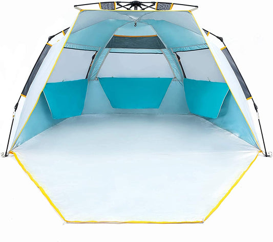 Easy roll-up beach tent for 3-4 people UPF 50+,Large