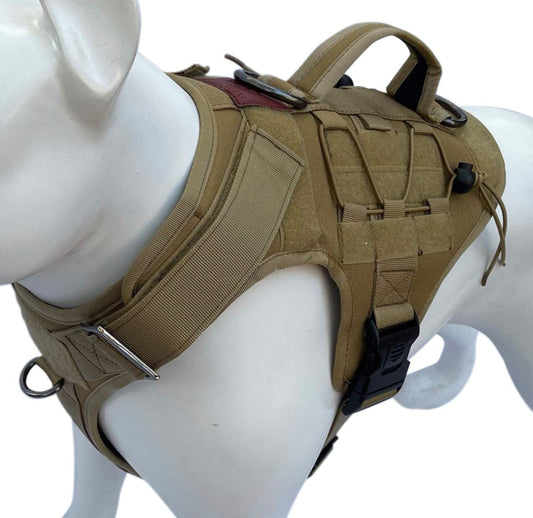 Tactical Pet Harness, M (24.4"-31" Girth) , Color: Coyote Brown