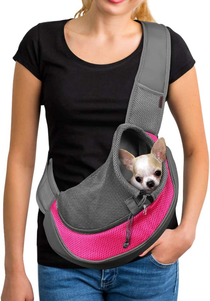 Pet Breathable Mesh Bag Carrier,pink