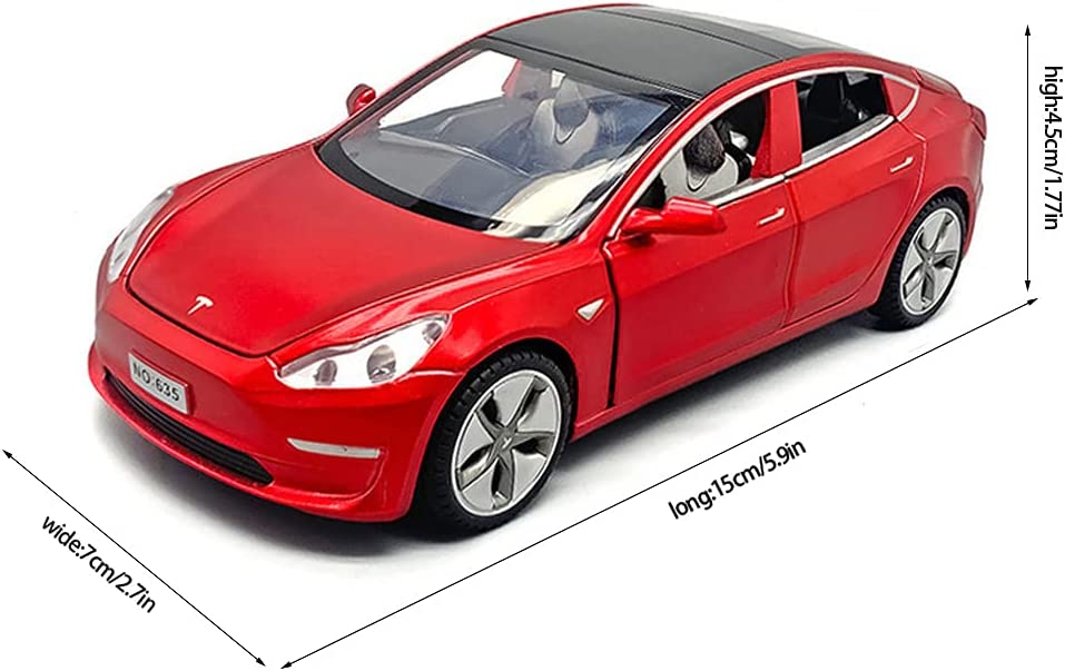 1/32 scale car, 5.9*2.7*1.7inch, (red)