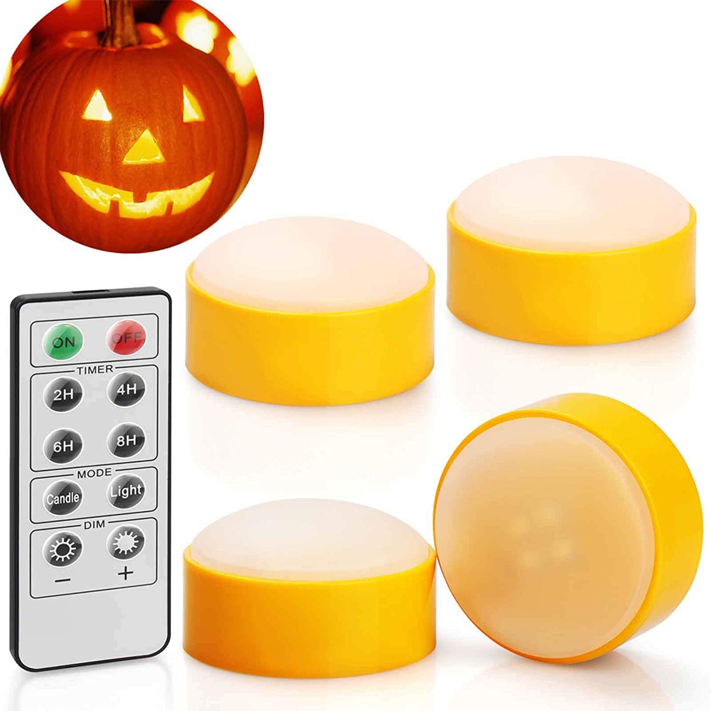 [4 Pack] Halloween Pumpkin LED String Lights