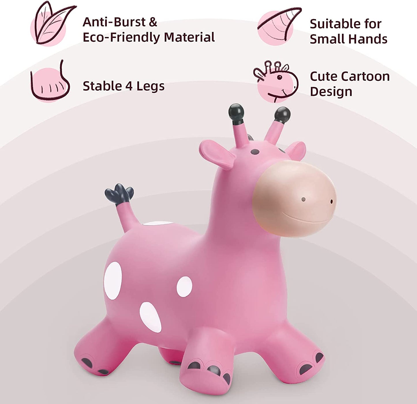 Inflatable jumping animals (Pink inflatable giraffe)