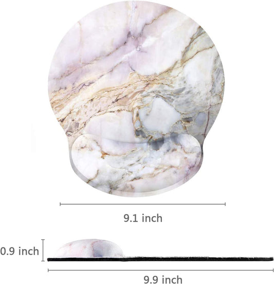 Mouse pad with gel support, colorful marble