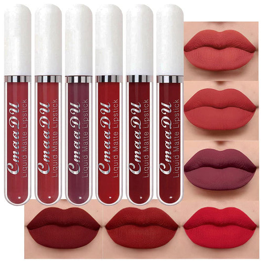 6 Pcs Long Lasting Matte Liquid Lipstick,  A-04