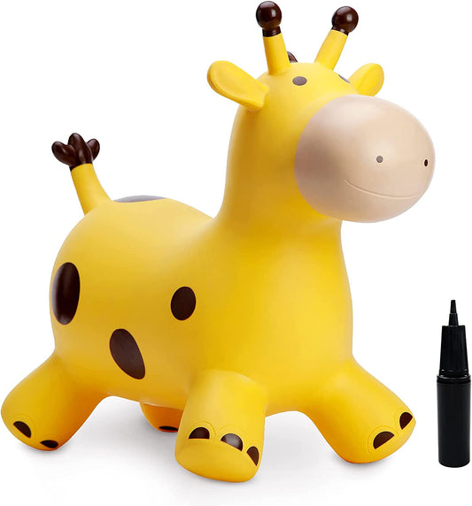 Inflatable Jumping Toy (Color: Yellow Giraffe)