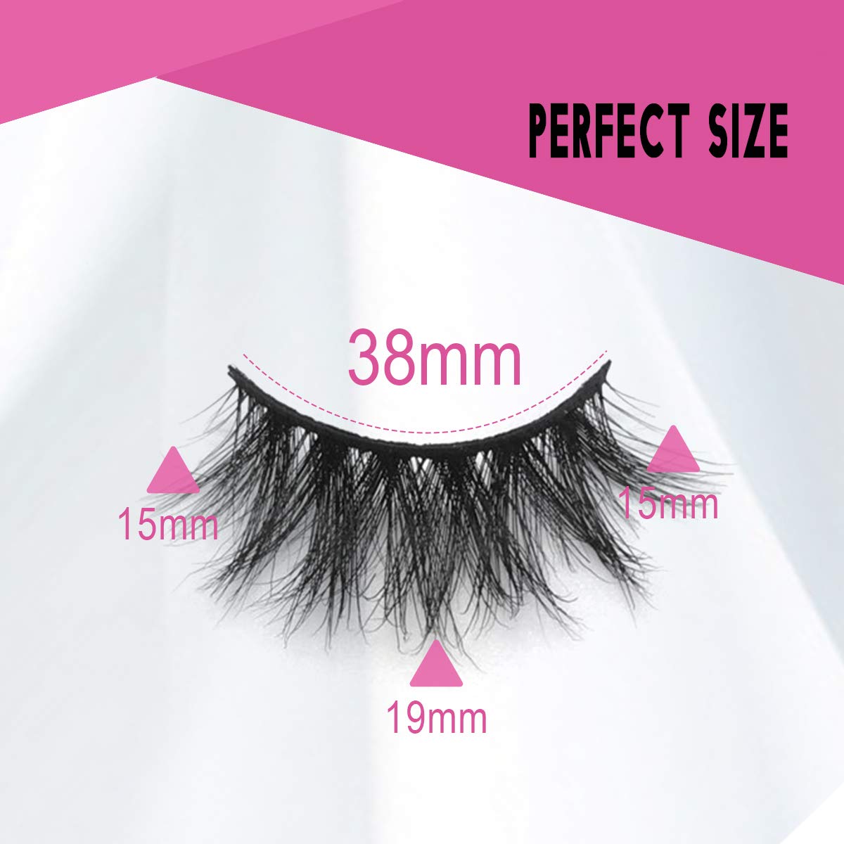 19mm Natural False Eyelashes, 1 Pair, (1-E11)