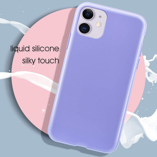 Case with screen protector, light purple