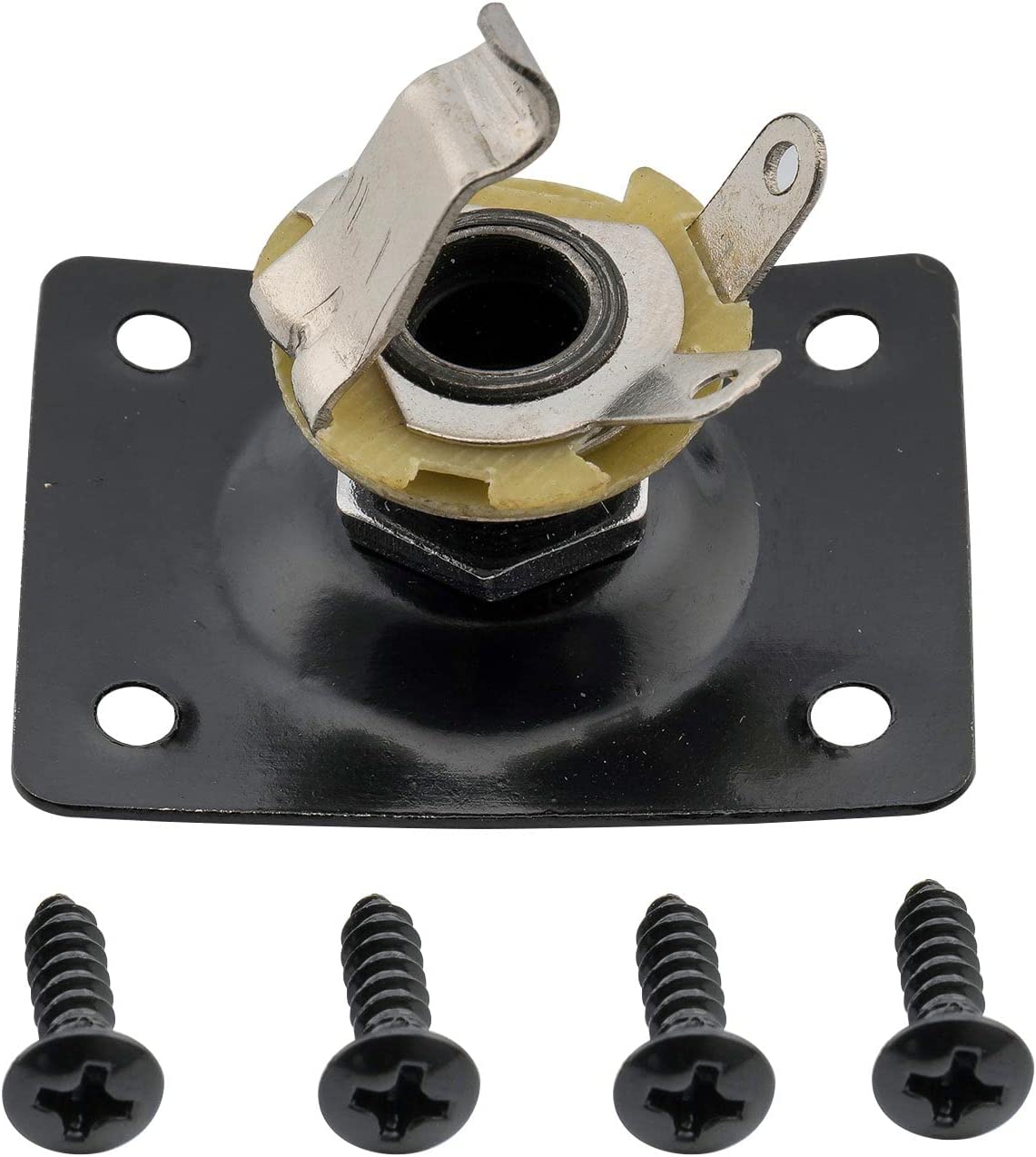 1/4" 6.35mm Guitar Mono Output Board Input Jack, (Color: Black)