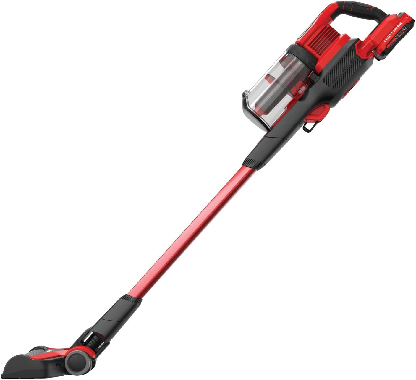 Cordless Vacuum, 2.0 Ah Battery, 1 Charger, 2 Accessories, Red